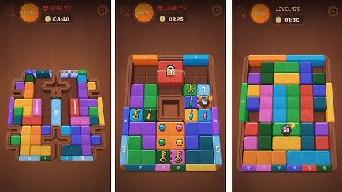 Wood Away Block Jam - Level 173 - Level 174 - Level 175