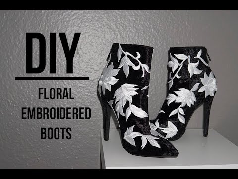 zara embroidered boots