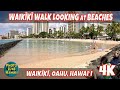 Waikiki Walk Looking at Beaches Kalakaua Ave December 9, 2022 Oahu Hawaii