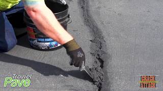 FIX CRACKED ASPHALT! Crack Attack: Wide Crack Filler and Next Day Sealer by TrowelPave.com