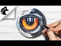 How to paint an eye of an owl   Rock Painting tutorial