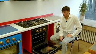 Kaiser Eh 6432 Be Eco - Retro Einbaubackofen 68L Drehspieß Selbstreinigung Pizzafunktionion 60Cm