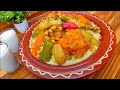 Couscous Recipe with vegetables - One of the most delicious dishes in Moroccan cooking