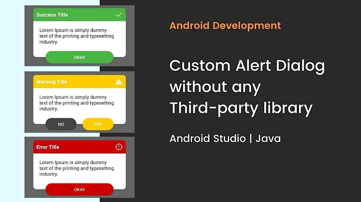 Custom Alert Dialog in android | Android Studio | Java