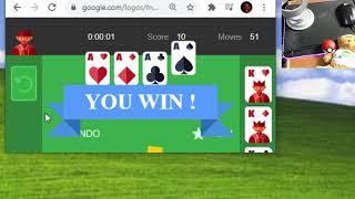 Google Solitaire Speedrun in 0:30 30 Seconds Easy Mode 