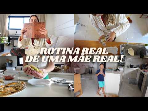 IMPROVISED LUNCH + I made healthy ice cream & routine with the kids!