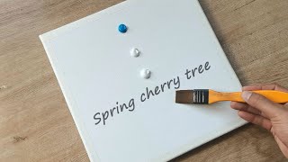 Daily Challenge-Acrylic Painting for Beginners#26 | Spring cherry tree