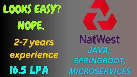 🔔 NatWest Interview Experience | 3-7 Years | Java | Spring Boot | Microservices | Java 8