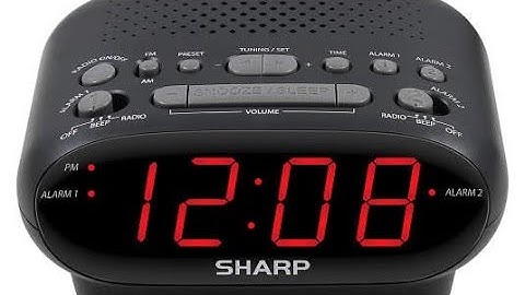 ⏰💤🎶📻-#Review-Sharp Digital Alarm Clock w/AM/FM Radio-#Model SPC695