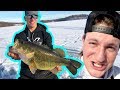 24 Hour Ice Fishing Challenge! (GIANT FISH)