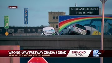 Wrong way crash kills three, shuts down part of I-43 northbound