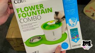 Catit Flower Fountain  UNBOX, SETUP & Get Your Cats Used To It :)