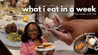 weekly vlog | plantbased what I eat in a day + dessert ideas (recipes included) | cooking class