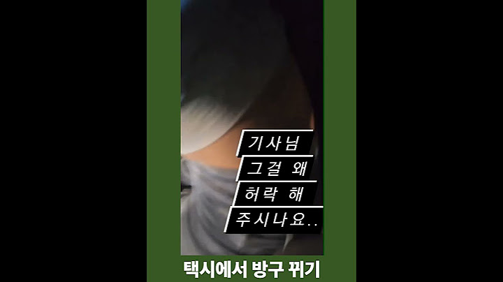 방구나올거 같다고 택시기사한테 허락받은 누나 ㄷㄷㄷ