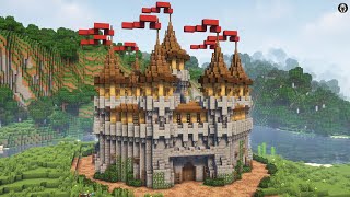 Minecraft How to Build a Round Castle (Tutorial)