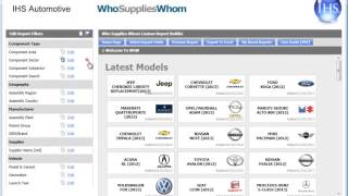 Ihs Automotive Whosupplieswhom Database