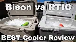 Best Cooler Review 2023 Rtic Versus Bison 5 Day Ice Challenge