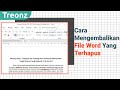 Cara Mudah Mengambalikan File Word Yang Lupa Tersave Tanpa Aplikasi Apapun 100% Work
