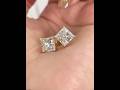 3CT Princess Screw-Back Stud Earrings #yushinejewelry #diamond #jewelry #14k #lab #earrings