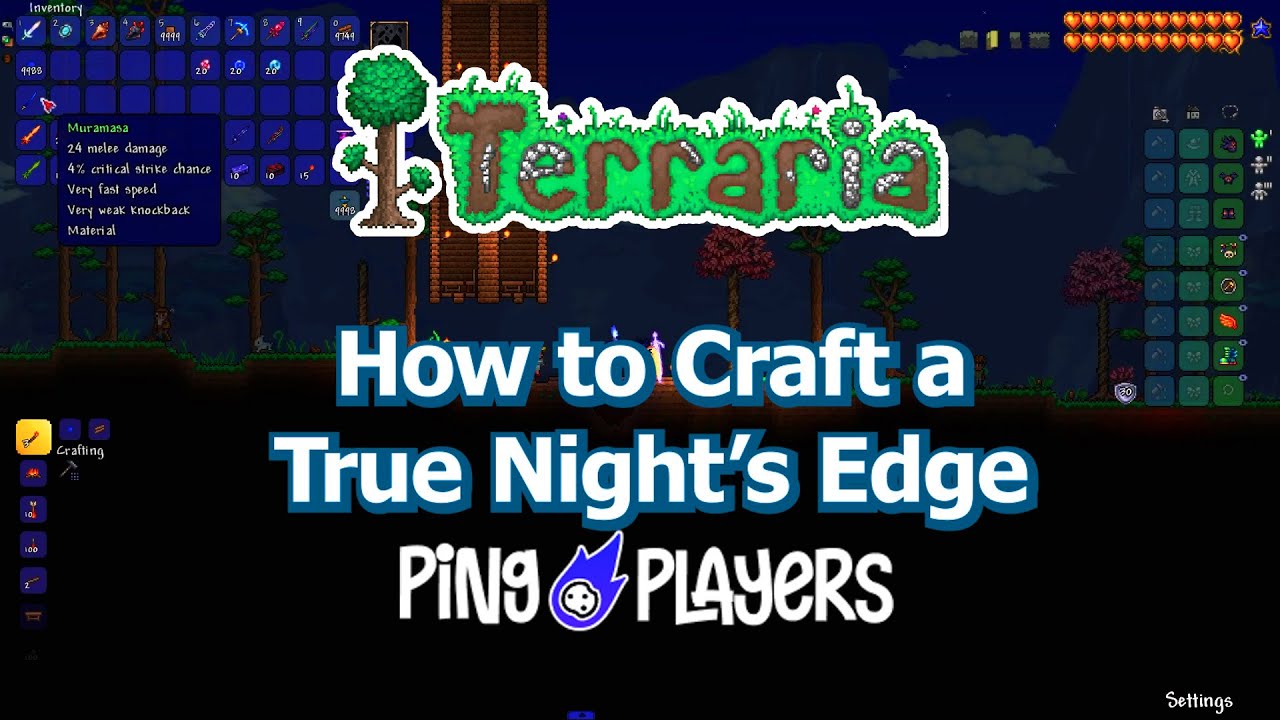 How to Craft a True Night’s Edge in Terraria - YouTube