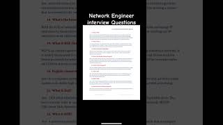 Top Network Engineer Interview Questions & Answers | Networking Job 2025 #networkengineer #ccna
