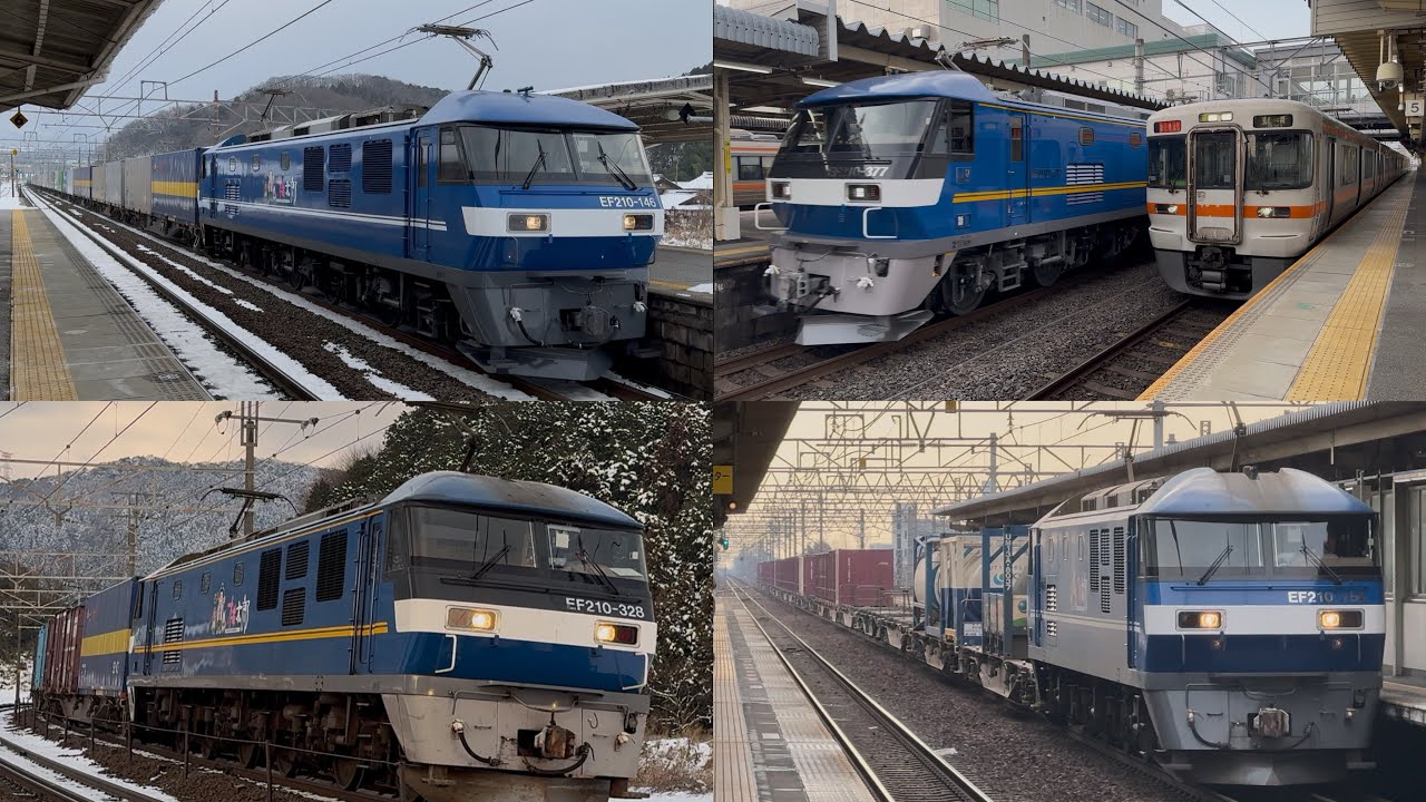 [貨物列車撮影記録] 落成後まもないピッカピカのEF210-377号機を追っかけ撮影！