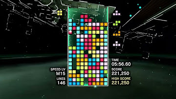 New "Master Mode" high score in Tetris® Effect Connected (Steam version on laptop)