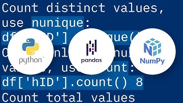 Counting unique values in a column in pandas dataframe like in Qlik?