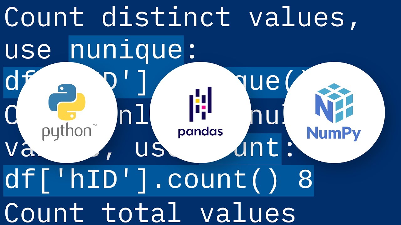 Counting unique values in a column in pandas dataframe like in Qlik? - YouTube Counting Unique Values In A Column In Pandas Dataframe Like In Qlik? - Youtube