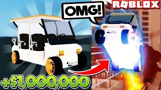 MAKING AN *INSANE* $1,000,000 GOLF CART in VEHICLE SIMULATOR UPDATE! (Roblox)