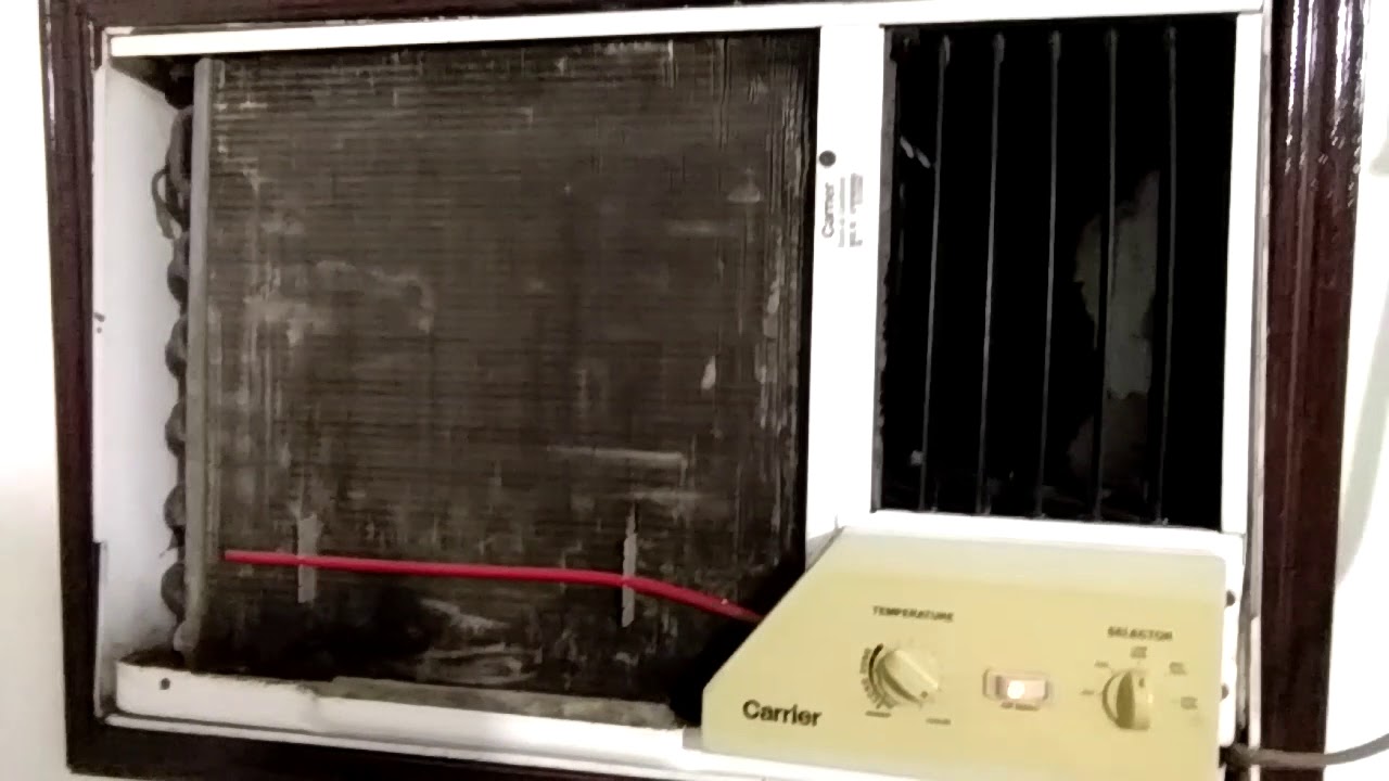 Old airconditioner window type Carrier premier edition YouTube