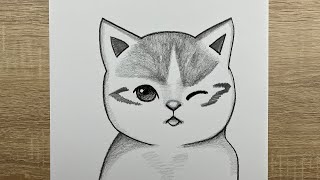 Kolay Kedi Resmi Nasıl Çizilir Adım Adım Kolay Karakalem Kedi Çizimi 2024