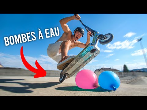 WATER BALLOONS VS SCOOTER (SLOW MOTION)