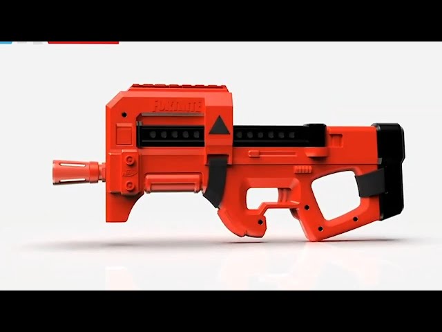 Nerf Fortnite Compact SMG Motorized Dart Blaster, Ultra Red Wrap