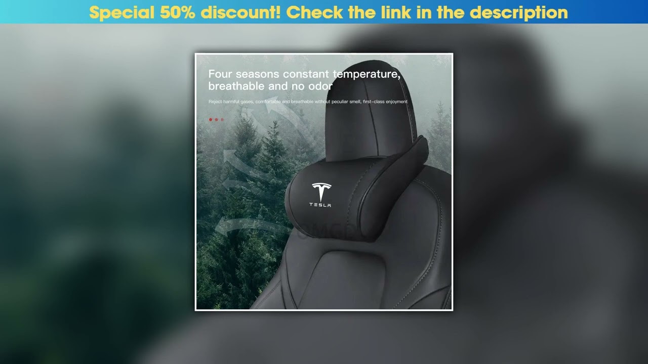 Editor’s Choice Car Seat Headrest Travel Rest Neck Pillow PU Leather Neck Pillow Memory Foam Pillow