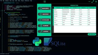 GUI Moderna en Python  con  PyQt5 - Menú Lateral  CRUD con SQLite