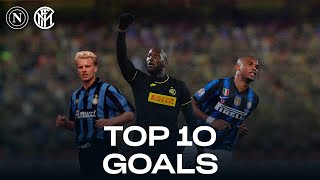 NAPOLI vs INTER | TOP 10 GOALS | Lukaku, Eto’o, Bergkamp... and more! 🔥⚫🔵