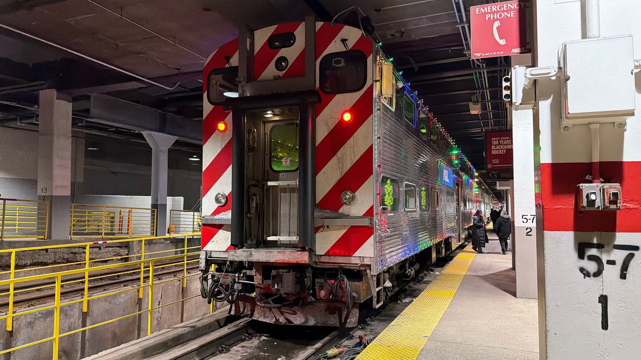 Metra Train Cab Car Ride On The MD Holiday Train On MDW Train #WX02 From Big Timber To CUS (12/6/25)