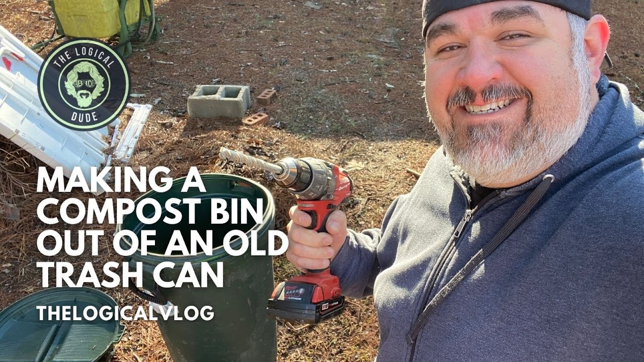 Making Compost Bins Out Of Old Trash Cans on the Homestead Farm - YouTube