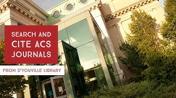 Searching and Citing Journal Articles from the American Chemical Society Database