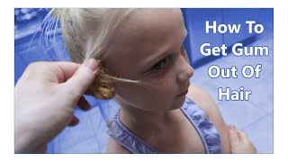 How To Get Gum Out Of Your Hair Vlog! 7 Year Old Got Gum In Her Hair! by The Bolt Life Crafts 614 views 5 years ago 2 minutes, 38 seconds