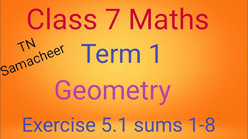 7th maths exercise 5.1 term 1 geometry| tn samacheer