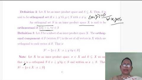 LA Lecture XVIII (Orthogonality & orthogonal complement)