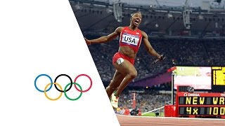 USA Break Women's 4 x 100m Relay World Record  London 2012 Olympics