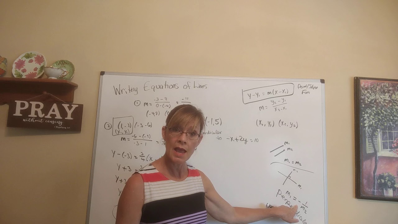 Writing equations of Lines - YouTube