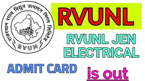 RVUNL ELECTRICAL JEN ADMIT CARD  IS OUT || #rvunl_je_recruitment_2021 @Railwaysengar