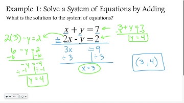 Algebra 4-3: Solving Systems of Equations by Elimination Part 1