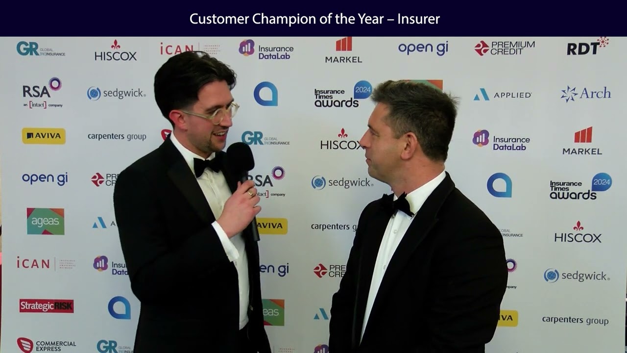 Insurance Times Awards 2024 - Customer Champion of the Year – Insurer (sponsored by RDT)