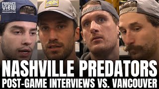 Roman Josi, Michael McCarron, Luke Evangelista \& Filip Forsberg React to Canucks vs. Preds GM3