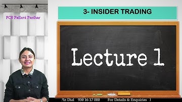 CS Executive | Insider Trading - Lecture 1